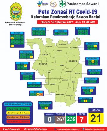 Update Data dan Peta Zonasi Per 18 Februari 2021