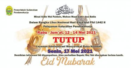 Kamis-Jumat (13-14 Mei 2021) LIBUR HARI RAYA KEAGAMAAN  