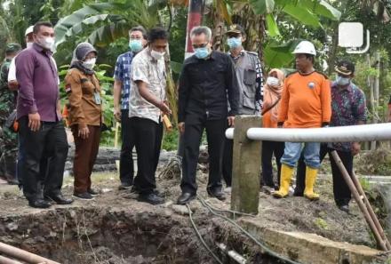 Peninjauan Jembatan Ngrompang Oleh Bupati Bantul