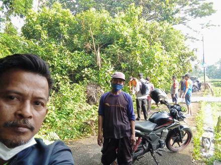 Pembersihan Pohon Kelapa Tumbang di Dagen RT 03