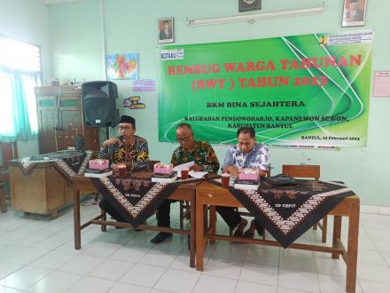 Rembug Warga Tahunan BKM Bina Sejahtera Kelurahan Pendowoharjo